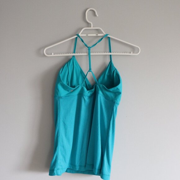 Lululemon Women's Sz 8 Blue Pranayama V-Neck Sleeveless Active Stretch Tank Top - Picture 2 of 10